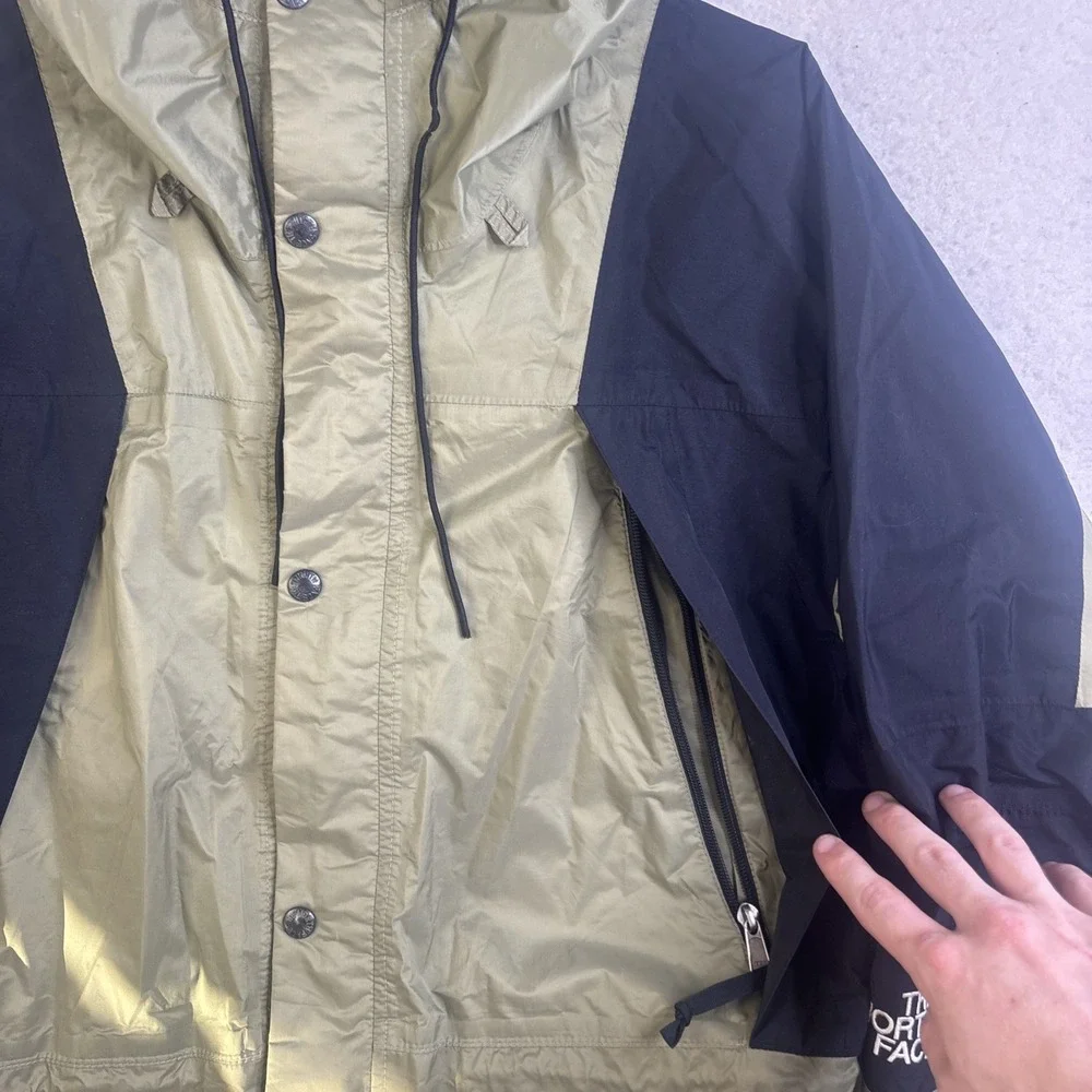 The North Face Jacket Mens Medium Green Black Hooded Full Zip Gore-Tex Ski